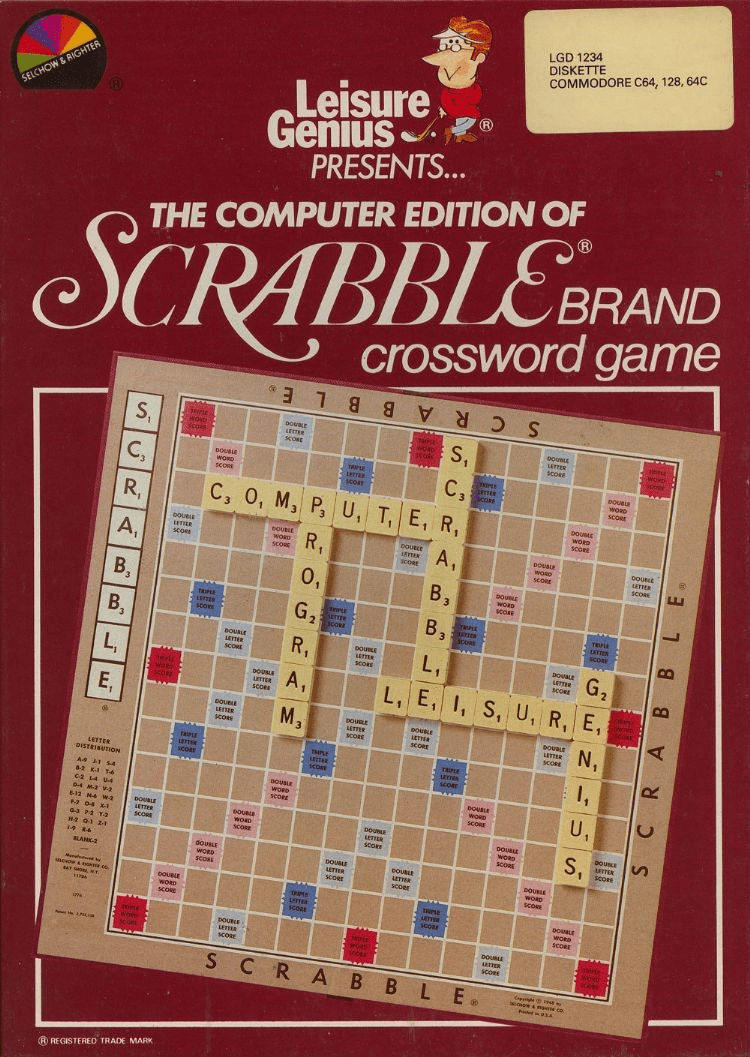 The Computer Edition of Scrabble box art for Commodore 64